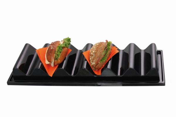 Schneider Snack-Verkaufsständer, 600 x 195 x 70 mm, Kunststoff schwarz, 227550