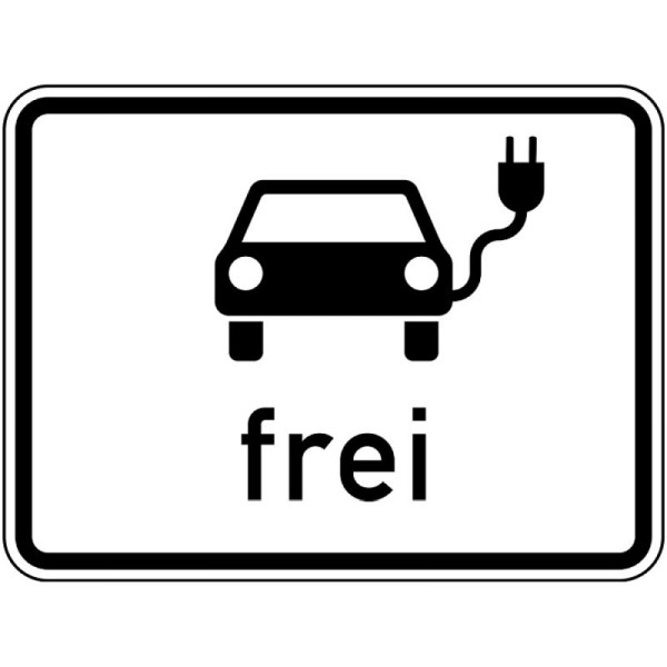 Stein HGS Verkehrszeichen StVO, Elektrisch betriebene Fahrzeuge frei Nr. 1024-20, 315x420mm /RA2/Flachform 3mm, 1024-20-123