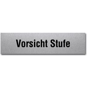 Moedel Piktogramm Vorsicht Stufe, Edelstahl, selbstklebend, 160x40 mm, 57331