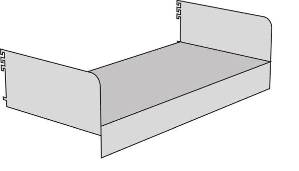 Kerkmann Sockelboden mit Seitenstützen Univers, B 1000 x T 350 mm, lichtgrau, 52863511