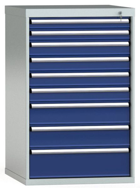 KLW Schubladenschrank 1150 x 725 x 750 mm H x B x T, Einbaumaß: 150 mm, Einteilung: 36x36 Einheiten, VU / 200 kg, SGB1150-09UP-001