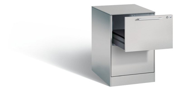 C+P Karteischrank Asisto, H710xB440xT600mm, Farbe: Weißaluminium, Bügelgriff, 146275-221 S10001