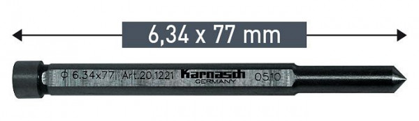Karnasch Auswerferstift 6,34x77mm, VE: 20 Stück, 201221