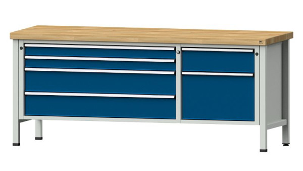 ANKE Werkbänke Kastenwerkbank, Modell 286 V, 2000 x 700 x 850 mm, RAL 7035/5010, BMP 50 mm, 304.598