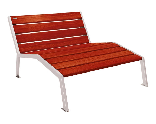 Procity Liegestuhl Silaos 1200 mm, Ohne Armlehne, Holz & Stahl, Mahagoni/RAL 7044, 209641.7044.ACAJ