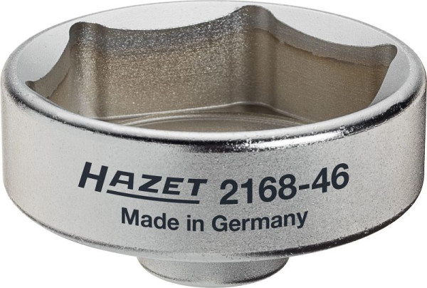Hazet Ad-Blue® Filter-Schlüssel, Vierkant hohl 10 mm (3/8 Zoll), Außen-Sechskant Profil, 59 mm, 2168-46