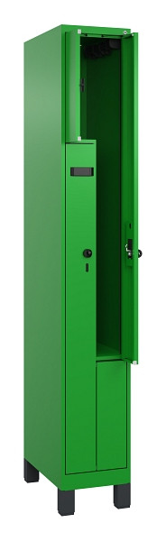 C+P Z-Spind Evolo PLUS, Füße, 2 Fächer, 1950x300x500mm, 6037/6037, Drehriegel, 049013-102 S10023