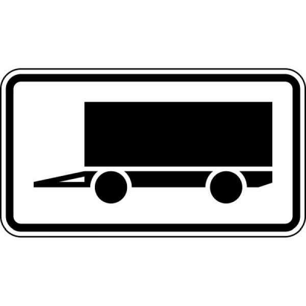 Stein HGS Kennzeichnung v. Parkflächen,Anhänger auch länger als 14 Tage Nr. 1010-12, 420 x 231 mm, Flachform 3 mm, RA2, 1010-12-123