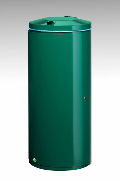 VAR Abfallsammler 120 Liter mit Einflügeltür mit Doppelbart-Schloss, moosgrün (RAL 6005), 28747
