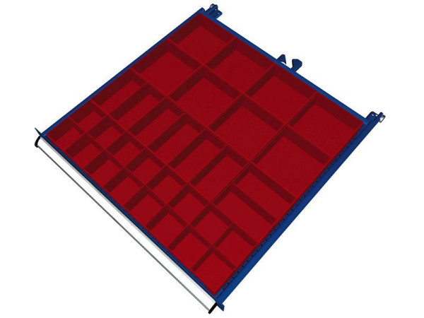 KLW Einteilungsmaterialsatz für Schubladen ab Fachhöhe 50 mm (Boxenhöhe 26 mm) in SGB - Schrank, Schrankgröße 725 x 750 mm B x T, B10, SGB-B10-026