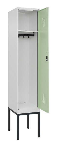 C+P Spind Evolo PLUS, Gestell, 1 Abteile, 2120x400x500mm, 9016/6019, Verschluss Zylinderschloss, Ablageböden 1, 0490307-12 S10046