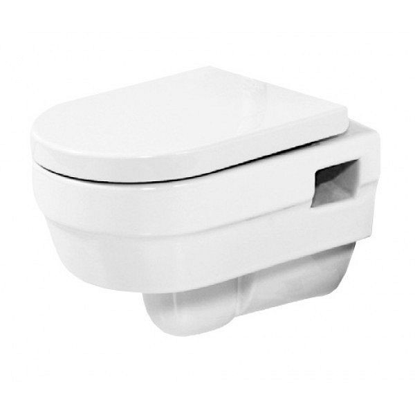 Sanotechnik Jade Wand WC mit Soft-Close WC-Sitz, weiß, SP500