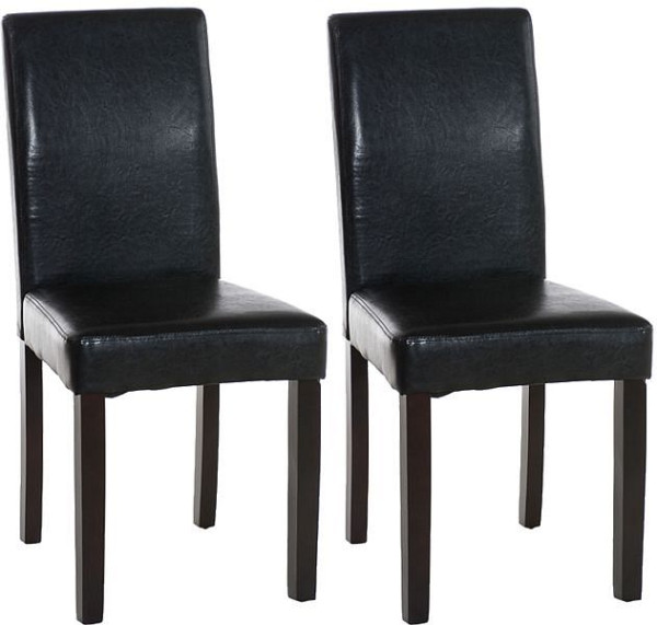 CLP 2er Set Esszimmerstuhl Ina dunkelbraun, schwarz, 181062501