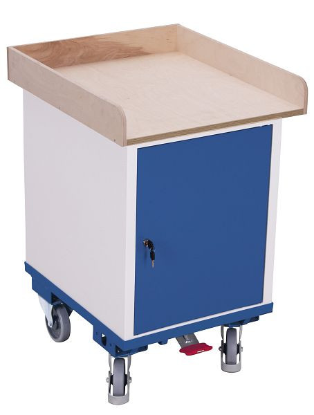 VARIOfit Flügeltürschrank mit 1 Ladefläche, Ladefläche: 550 x 650 mm, Farbe Front: RAL 5010 enzianblau, sw-500.014