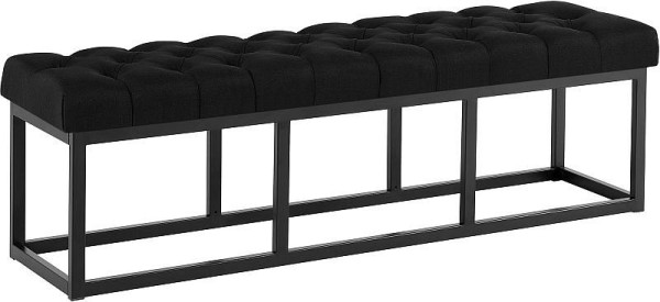 CLP Sitzbank Amun Stoff Schwarz 150 cm, schwarz, 307235