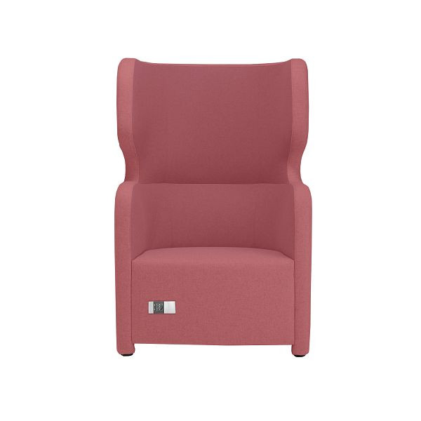 Bisley Sessel Vivo, Einsitzer, Hohe Rückenlehne, 2 Steckdosen und 2 USB Anschlüsse, NE0236 weinrot, VIVH1P.NE0236