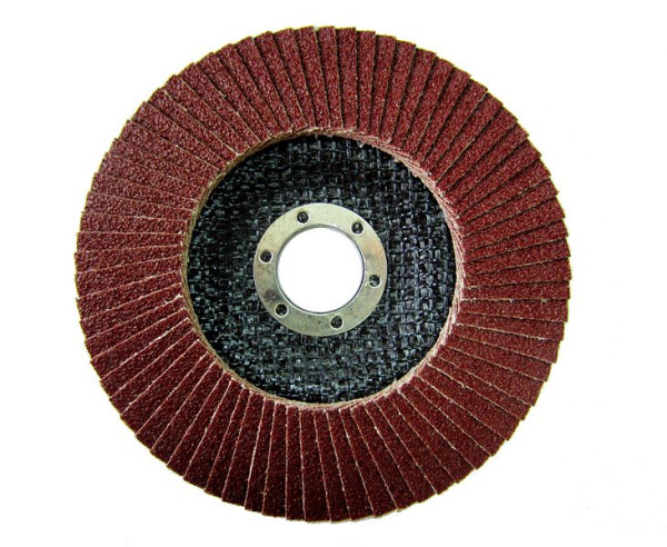VaGo-Tools Fächerschleifscheiben 125mm konisch P100 Braun Lamellenscheiben, VE: 5 Stück, AO-29-125-100-5_av