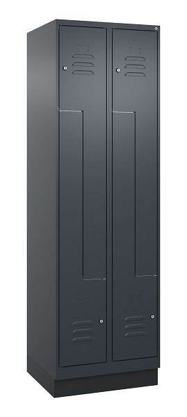 C+P Z-Spind Classic PLUS, C Z-Spind, Classic PLUS, Sockel, 4 Abteile, 1950x600x500mm, 7016/7016, Zylinderschlösser, 080023-204 S10027