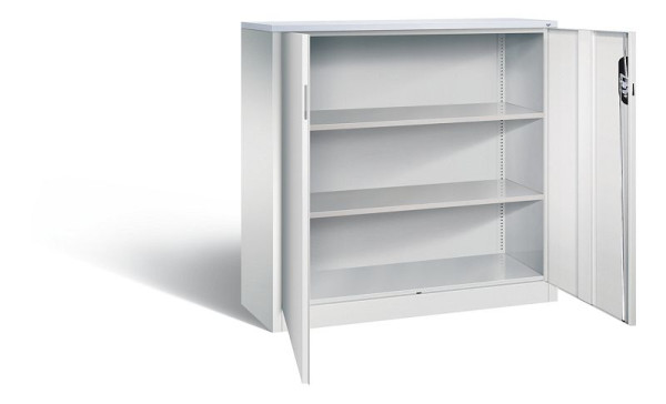 C+P Büroschrank Acurado, H1200xB1200xT400mm, Farbe: Lichtgrau, Muldengriff, 3 OH, 9467-1200 S10192