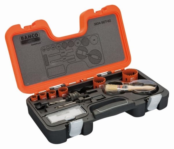 Bahco Lochsägen-Satz, Gesamtlänge 230 mm, 3834-SET-62, 7311518228040