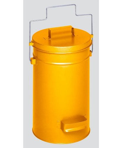 DENIOS Sicherheitsbehälter mit Deckel, gelb, 15 Liter Volumen, 284065