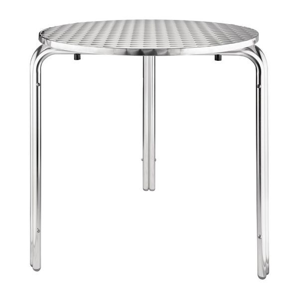 Bolero runder Bistrotisch Edelstahl 3 Beine 70cm, CG836