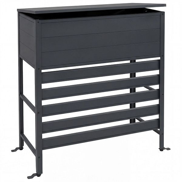 Mendler Aluminium Verkleidung für Klimaanlage/Wärmetauscher HWC-P94, Abdeckung Aufbewahrungsbox 110x96x43cm, anthrazit, 120561