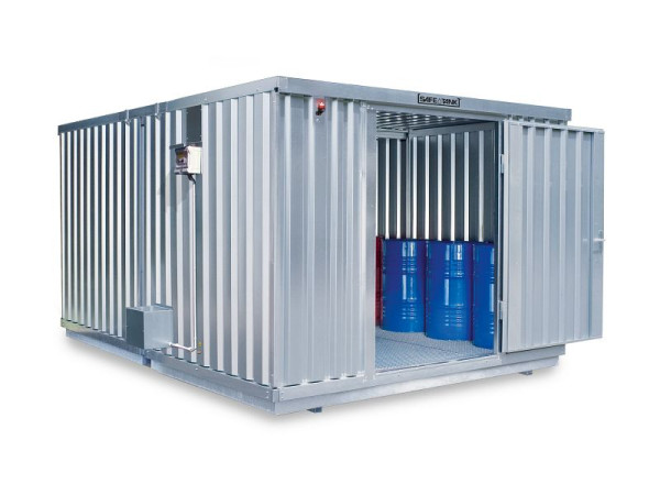 SÄBU SAFE Tank Kombination 2000, ALG, verzinkt, inkl. Endmontage, nicht isoliert, 3.350 x 4.340 x 2.300 mm, Einflügeltür auf der 3 m Seite, F119430101-F905