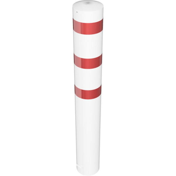 Stein HGS Stahlrohrpoller/Rammschutzpoller -Bollard-, 2000mm, zum Einbetonieren, keine Ösen, mit aufgeschweißter Stahlkappe, Wandstärke: 5 mm, 40272b01