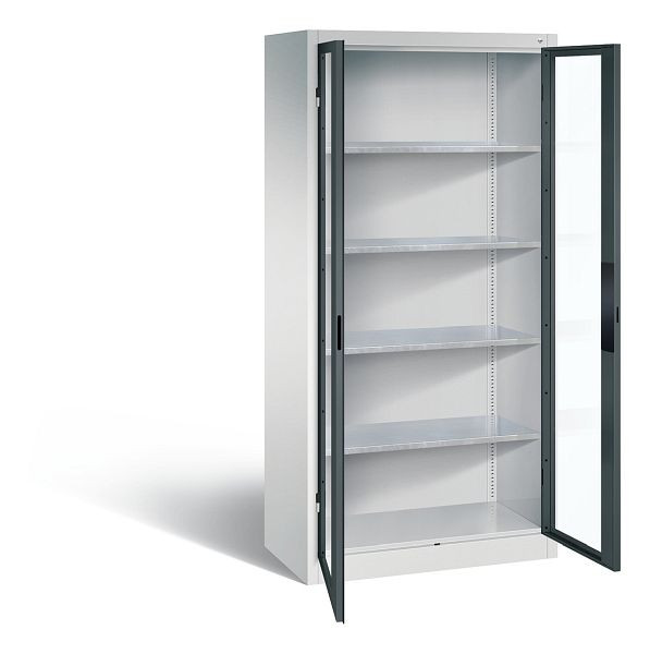 C+P Werkzeugschrank Acurado, H1950xB930xT500mm, Farbe: Lichtgrau / Anthrazitgrau, Muldengriff, 8921-0552 S10018