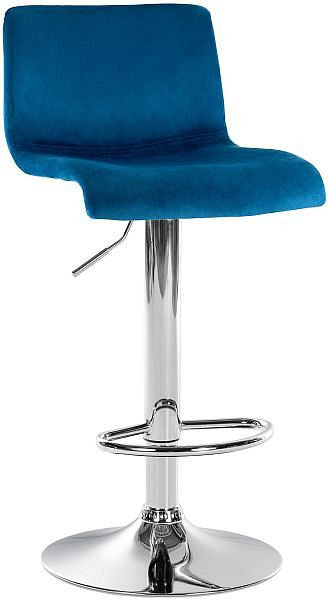 CLP Barhocker Hoover Samt C, blau, 327036, 4255716370527