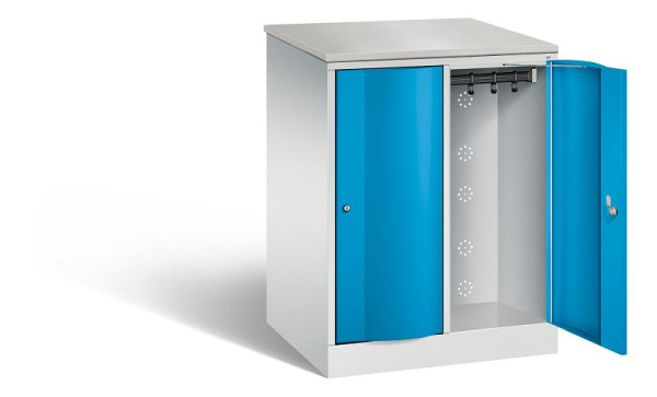 C+P XL-Schließfachschrank Resisto, H1077xB772xT640mm, Farbe: Lichtgrau / Lichtblau, 8271-273 S10053
