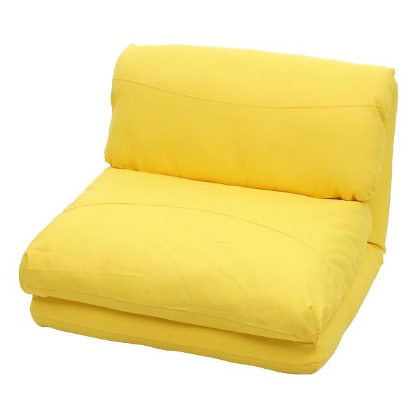 Mendler Schlafsessel HWC-E68, Schlafsofa Funktionssessel Klappsessel Relaxsessel, Stoff/Textil, gelb, 74431