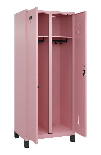 C+P Schwarz-Weiß-Spind Evolo PLUS, mit Füßen, 2 Abteile, 1950x800x500mm, 3015/3, Zylinderschloss, 049012-22 S10051