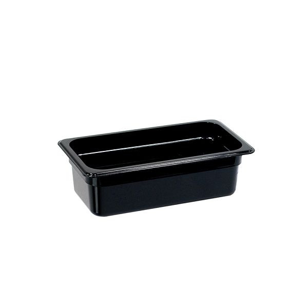 Stalgast Gastronormbehälter, Polycarbonat, schwarz, GN 1/3 (100 mm), GN1213100