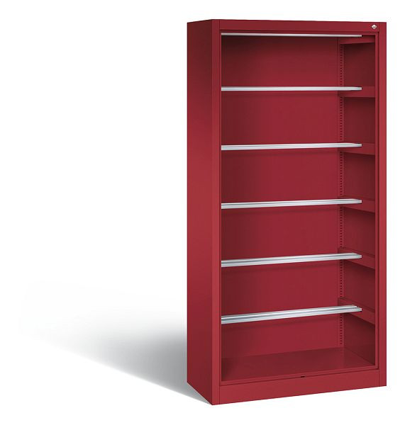 C+P Stahlregal mit Rückwand Acurado, H1950xB930xT400mm, Farbe: Rubinrot, 9160-600 S10014