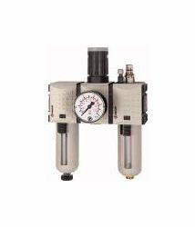 Riegler Wartungseinheit, dreiteilig, mit Polycarbonatbehälter, Schutzkorb und Manometer, 100233