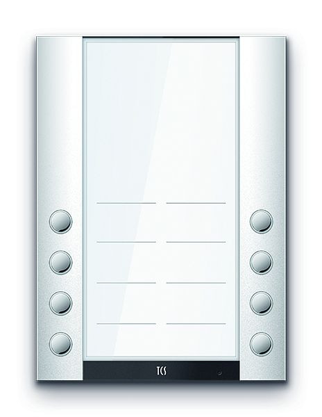 TCS Türkontrollsystem PET PRO Audio Klingeltastenerweiterung 8T 2 Spalten AP RAL9010 reinweiß, AEA520208-0019