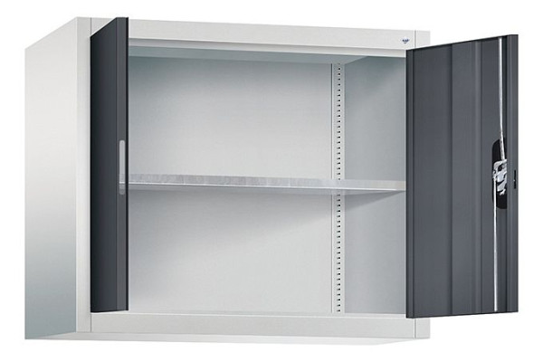 C+P Aufsatzschrank Acurado, H790xB930xT400mm, Farbe: Lichtgrau / Schwarzgrau, Muldengriff, 9265-009 S10088