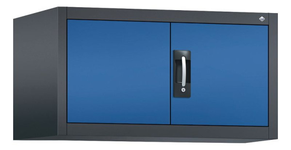 C+P Aufsatzschrank Acurado, H500xB930xT600mm, Farbe: Schwarzgrau / Enzianblau, Muldengriff, 9294-000 S10022