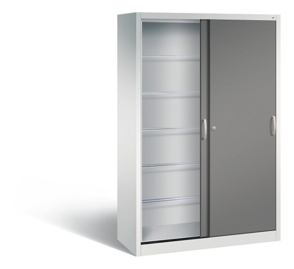 C+P Schiebetürenschrank Acurado, H1950xB1200xT500mm, Farbe: Lichtgrau / Vulkangrau, Bügelgriff, 2050-60 S10035
