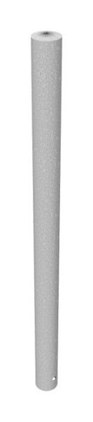 Schake Edelstahlpfosten Ø 76 mm ohne Ziernut, ortsfest, zum Einbetonieren Gesamtlänge: 1200 mm, ohne Verschluss, ohne Öse, 4072