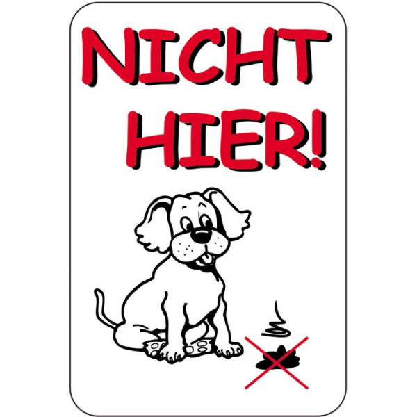 Stein HGS Sonderschild, NICHT HIER!, 400 x 600 mm, 15076