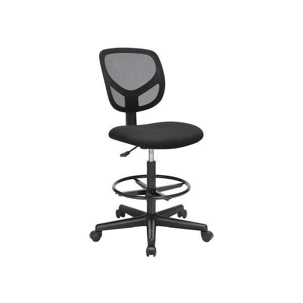 SONGMICS Schlichter Bürostuhl mit Netzbezug, B34OBN15BK