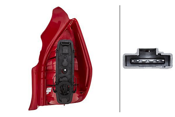 HELLA Heckleuchte, Glühlampe, für u.a. Citroën C2 (JM_), links, 2VP 354 030-031