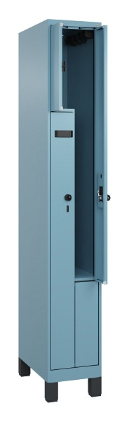 C+P Z-Spind Evolo PLUS, Füße, 2 Fächer, 1950x300x500mm, 0010/0010, Drehriegel, 049013-102 S10015