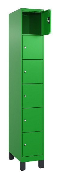 C+P Schließfachschrank Evolo PLUS, mit Füßen, 6 Fächer, 1950x300x500mm, 6037/60, 049010-106 S10026