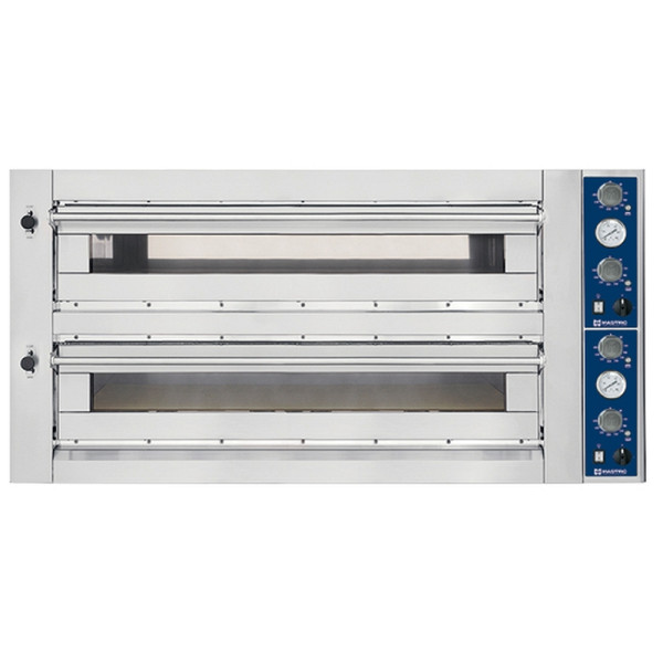Mastro PRO Elektro-Pizzaofen für 6+6 Pizzen ø 35 cm, mechanische Bedienung, 1460 x 1000 x 720 mm, CAB0125