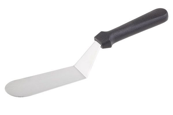 APS Winkelpalette, 17 x 5 cm, Länge 30 cm, flexible Edelstahl-Klinge, rutschfester Griff aus Polypropylen, schwarz, 88928