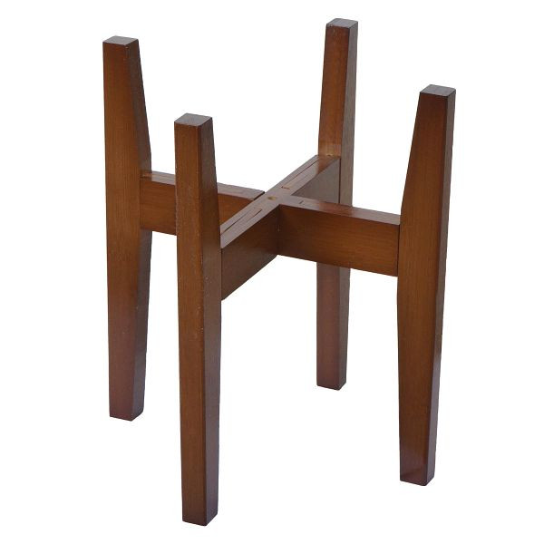 Mendler Bambus Pflanzenständer HWC-Q31, Blumenständer Blumentopfständer Blumenhalter, verstellbar 30x27-37cm, braun, 121359